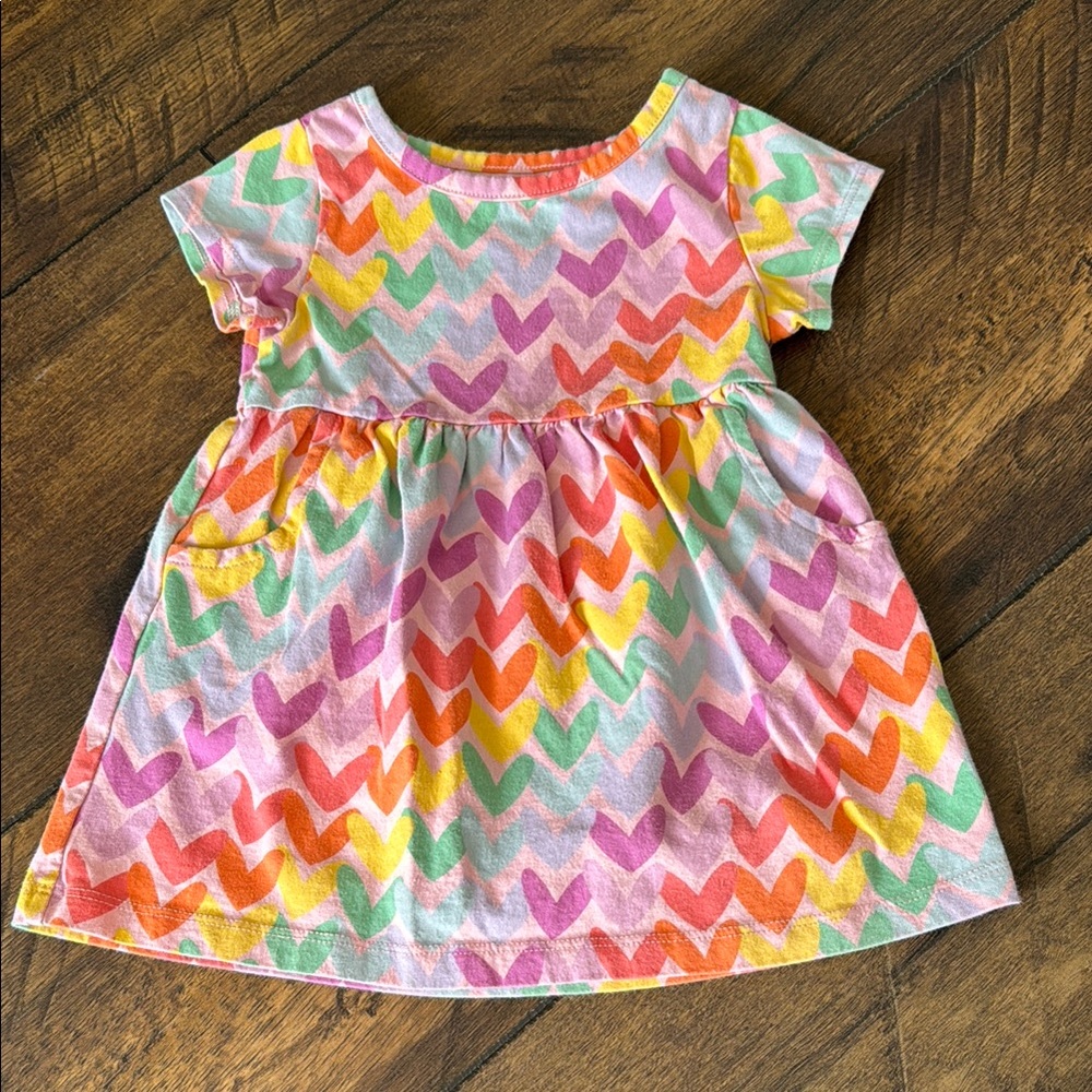 🛍️5for$15🛍️Colorful Heart Pattern Kids Dress